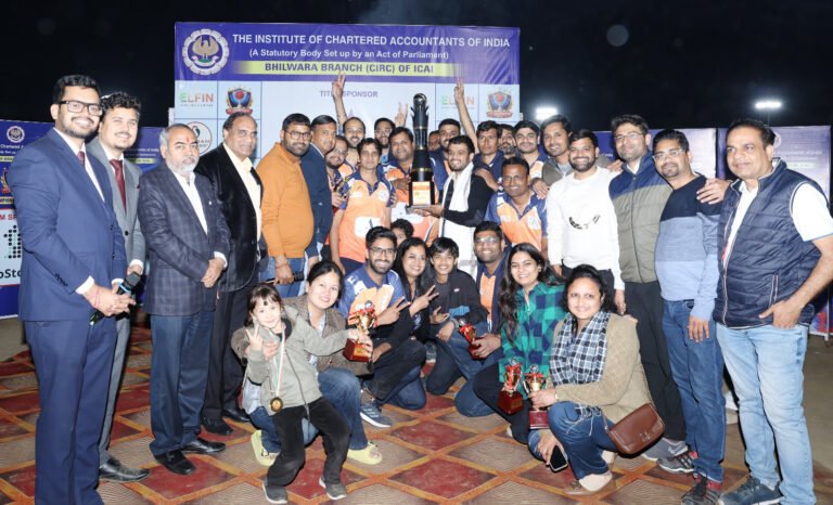 Bhilwara : सीए चैंपियंस लीग बनी खेल भावना, अनुशासन और सौहार्द का सशक्त मंच