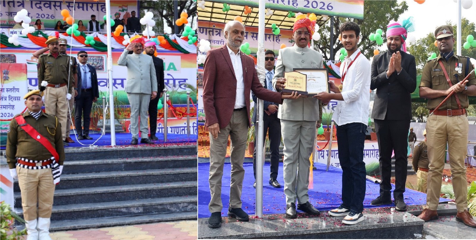 भीलवाड़ा में गरिमामयी व हर्षोल्लास से मनाया गया 77वाँ गणतंत्र दिवस, 12 प्रतिभाओं को किया सम्मानित