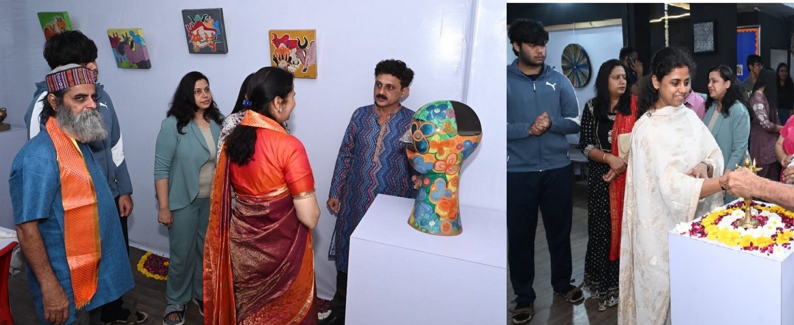 Bhilwara : दीपिका आर्ट एकेडमी में रंगों और सृजन का उत्सव, अल्य मिस्त्री की कला प्रदर्शनी का हुआ भव्य शुभारंभ