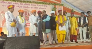 Bhilwara : मेवाड़ जयकार समाज द्वारा छुट्टी राम दरबार मूर्ति स्थापना मंदिर कलश की बोली