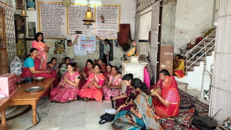 Bhilwara : अखिल मारवाड़ी महिला समिति द्वारा पुरुषोत्तम मास में भजन संध्या का आयोजन