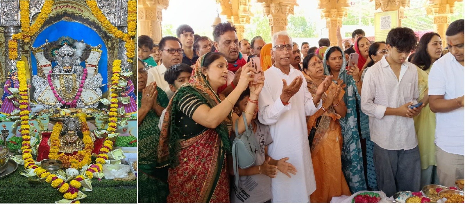 Bhilwara : नौगांवा सांवरिया सेठ मंदिर में पुरुषोत्तम मास की अमावस्या पर उमड़ा भक्ति का सैलाब