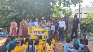 Bhilwara : क्रीडा भारती भीलवाड़ा महानगर द्वारा कबड्डी प्रतियोगिता का भव्य आयोजन, 6 टीमों ने लिया भाग