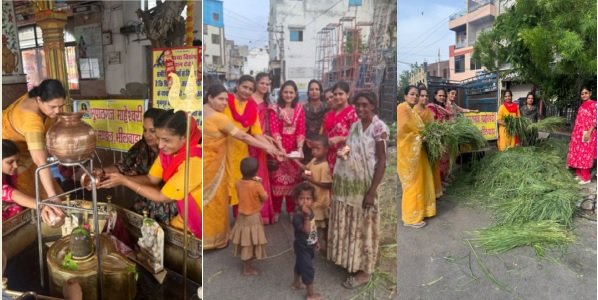 Bhilwara : भोपालगंज माहेश्वरी महिला मंडल द्वारा धर्म, संस्कृति और सेवा भाव का अद्भुत संगम बना पुरुषोत्तम मास पर्व