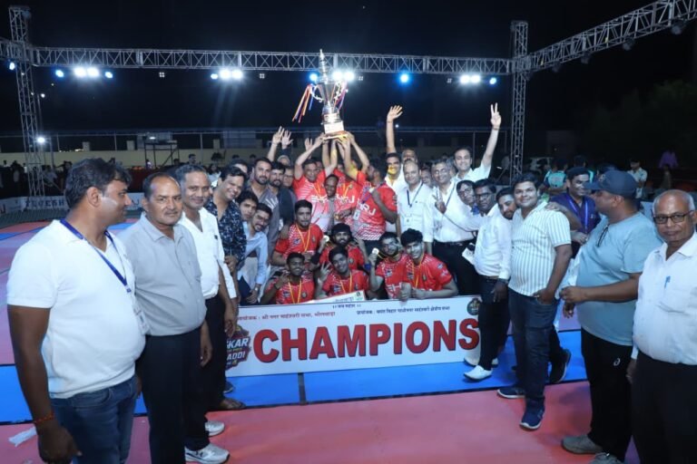 Bhilwara : महेश प्रो कबड्डी में भोपालगंज टीम रही विजेता, सुभाष नगर टीम उपविजेता
